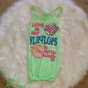 Green Sleeveless Beach Top